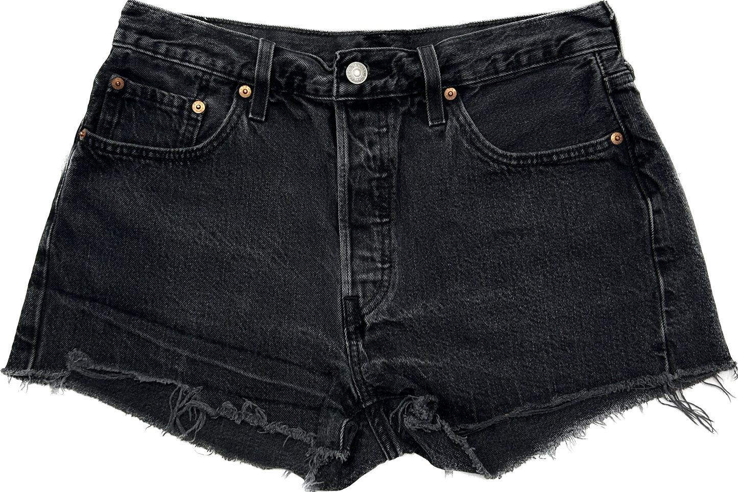 Levi's Black Denim High-Waist Shorts