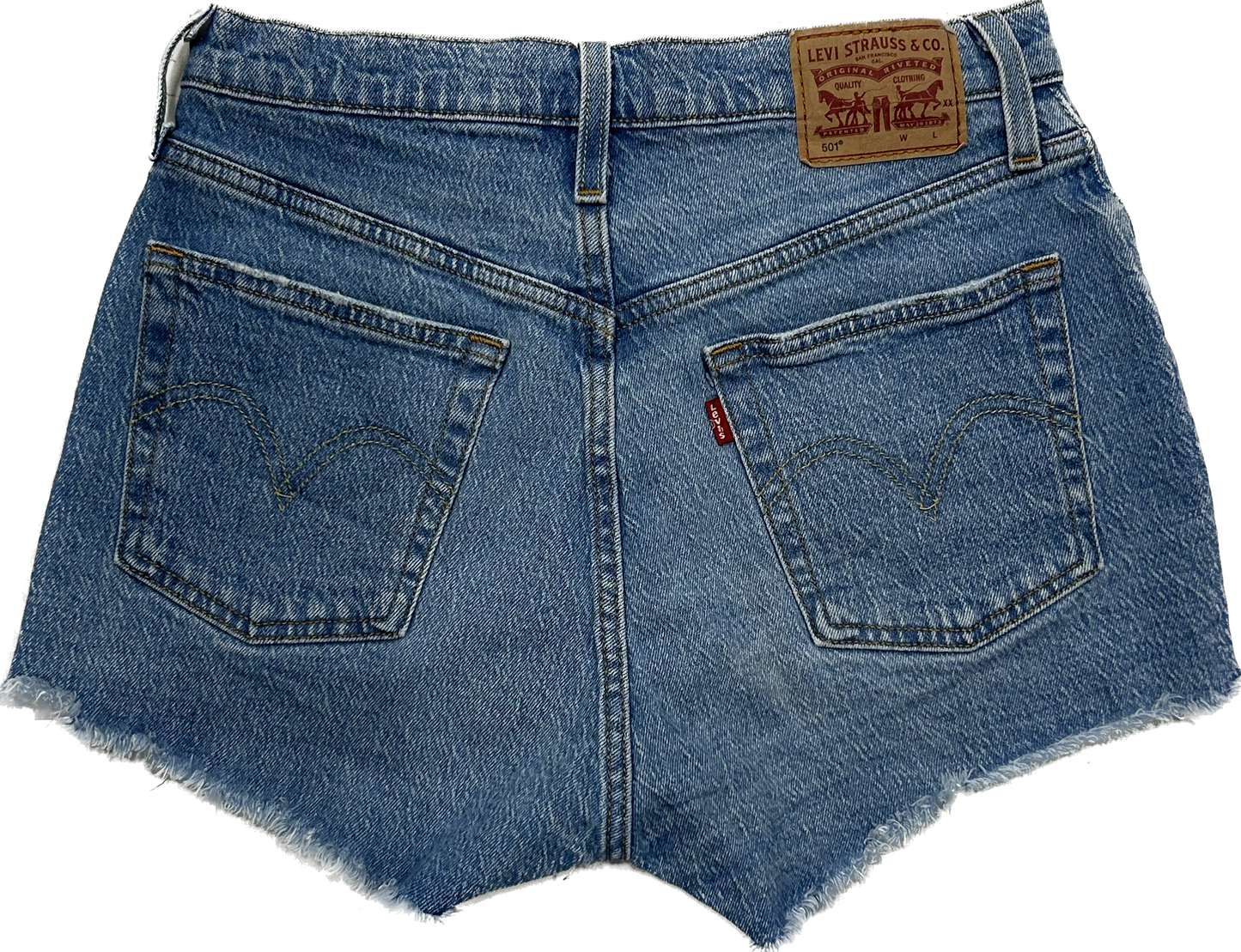 Levi's Denim Ripped High Waist Shorts