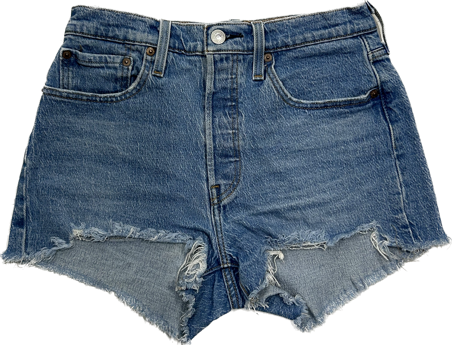 Levi's Denim Ripped High Waist Shorts