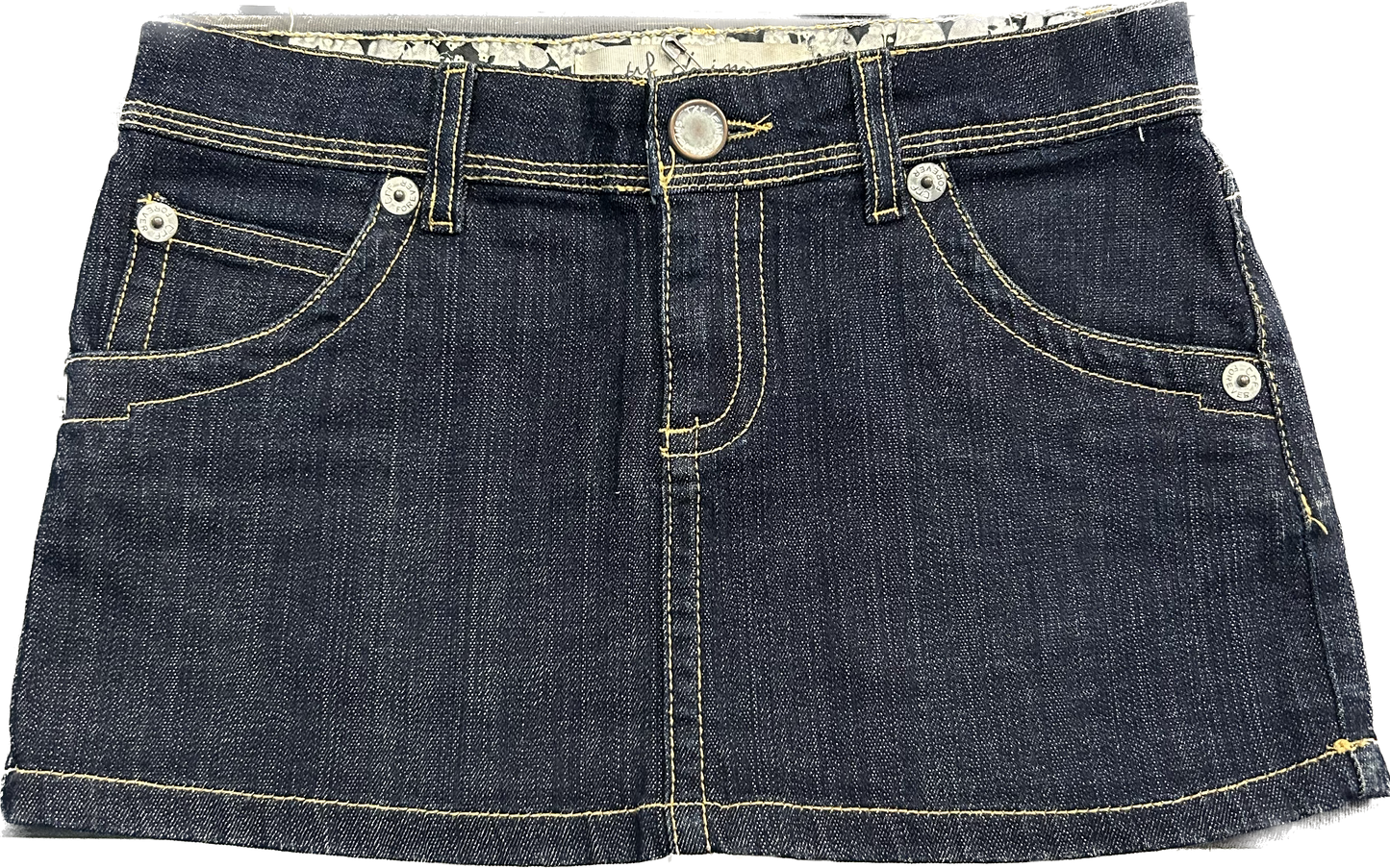 Y2k retro dark denim skirt