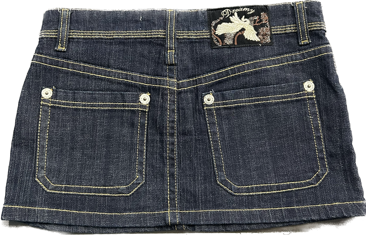 Y2k retro dark denim skirt