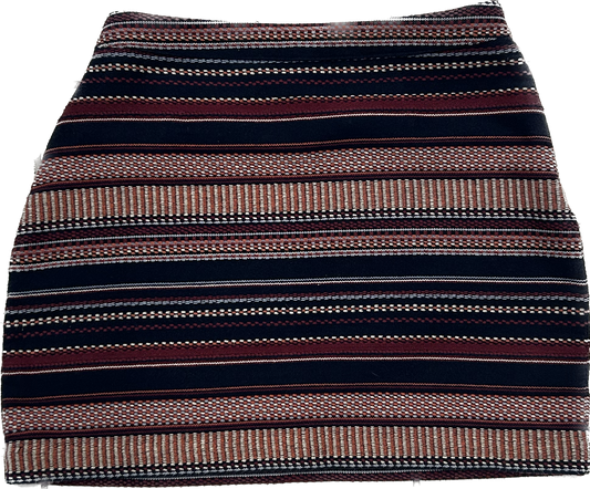 Hollister Folklore Burgundy Stripey Skirt