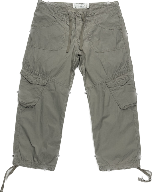Beige Capri Cargo Pants