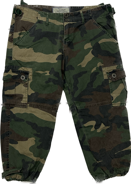 Military Cargo Capri Pants