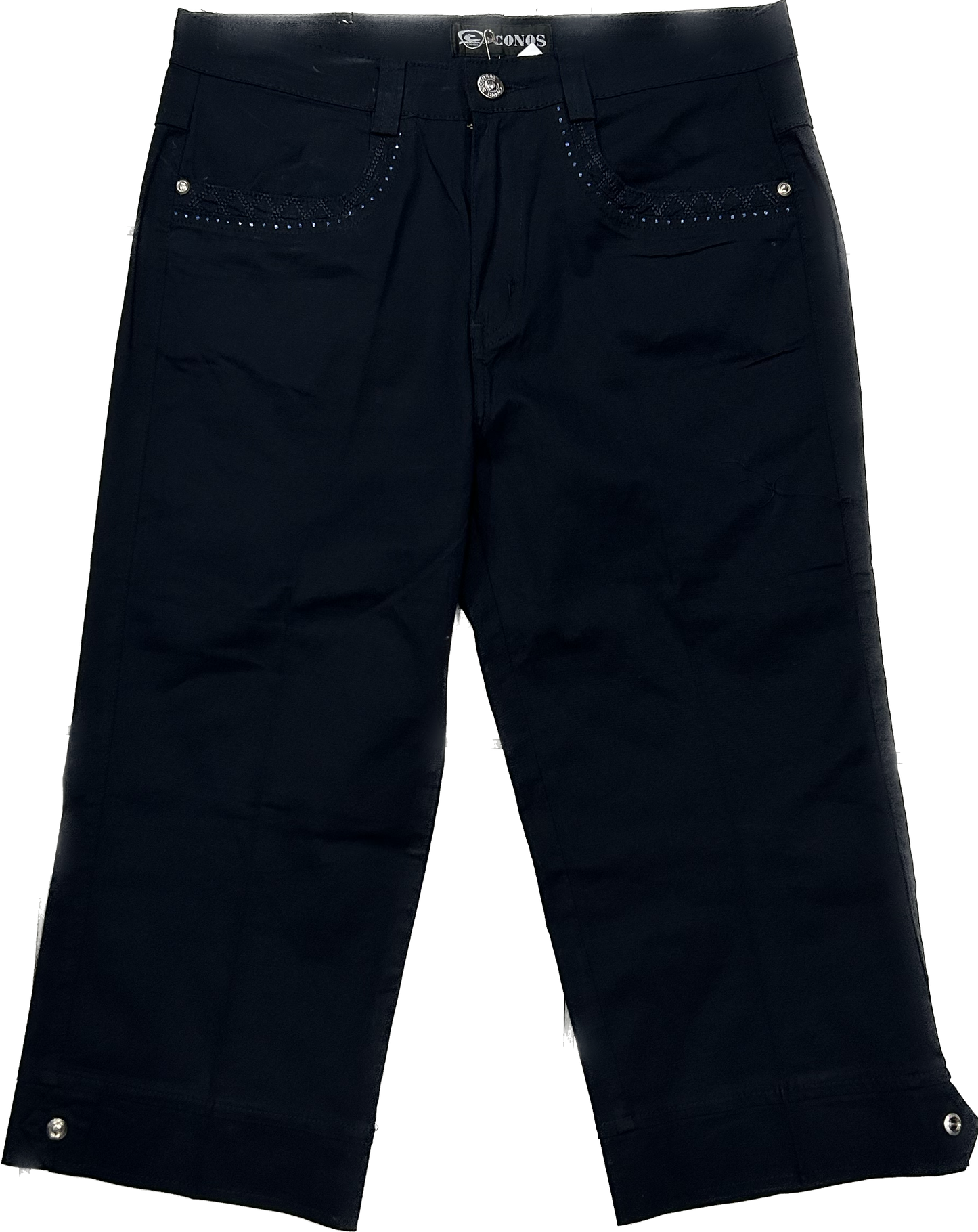 Y2k Black Retro Capri Pants