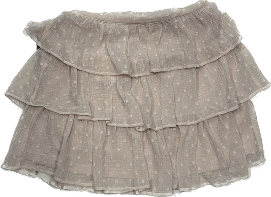Pink Layered Lace Skirt