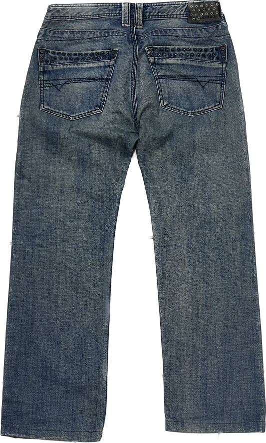 Diesel 00's Bootcut Jeans with Metal Details