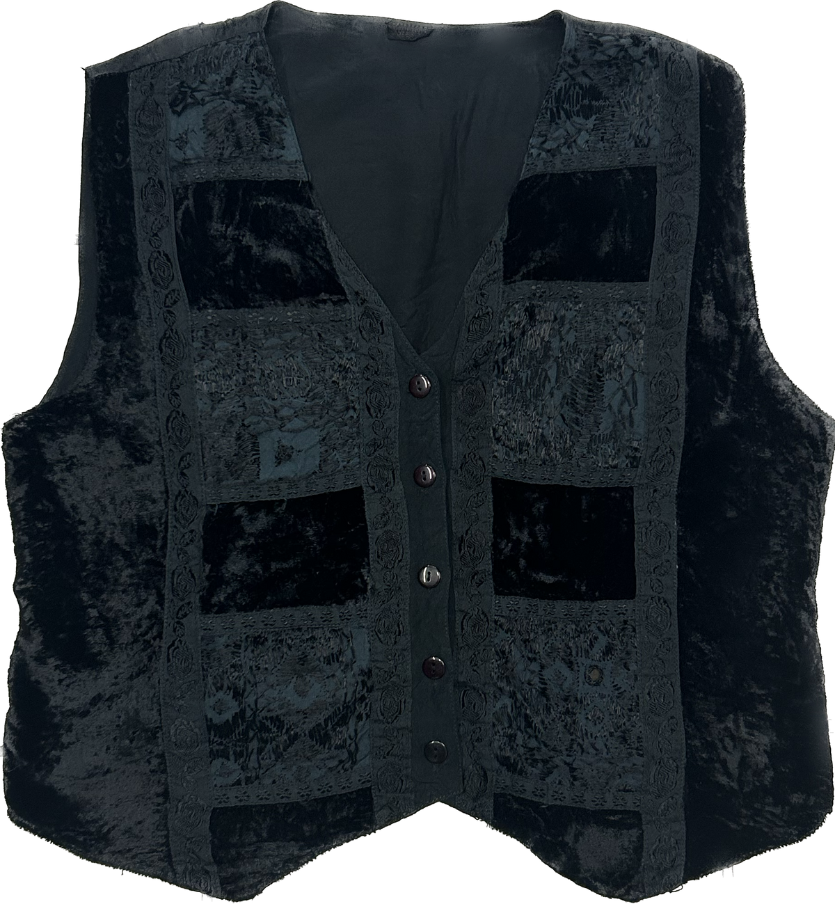 Black Patterned Vest