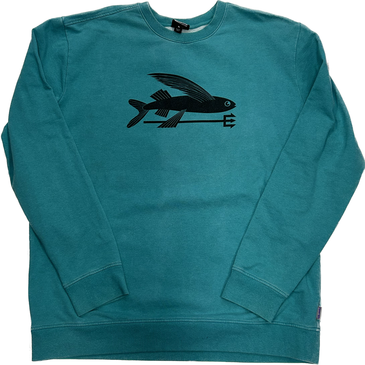 Patagonia Teal Fish Crewneck