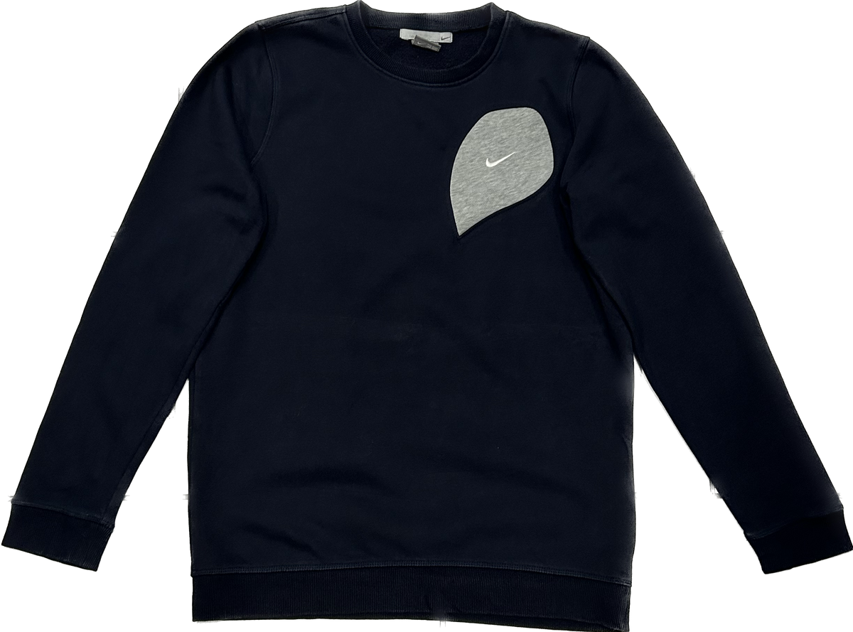 Nike Reworked Black and Grey Crewneck
