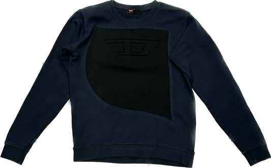 Diesel Reworked Dark Blue and Black Crewneck