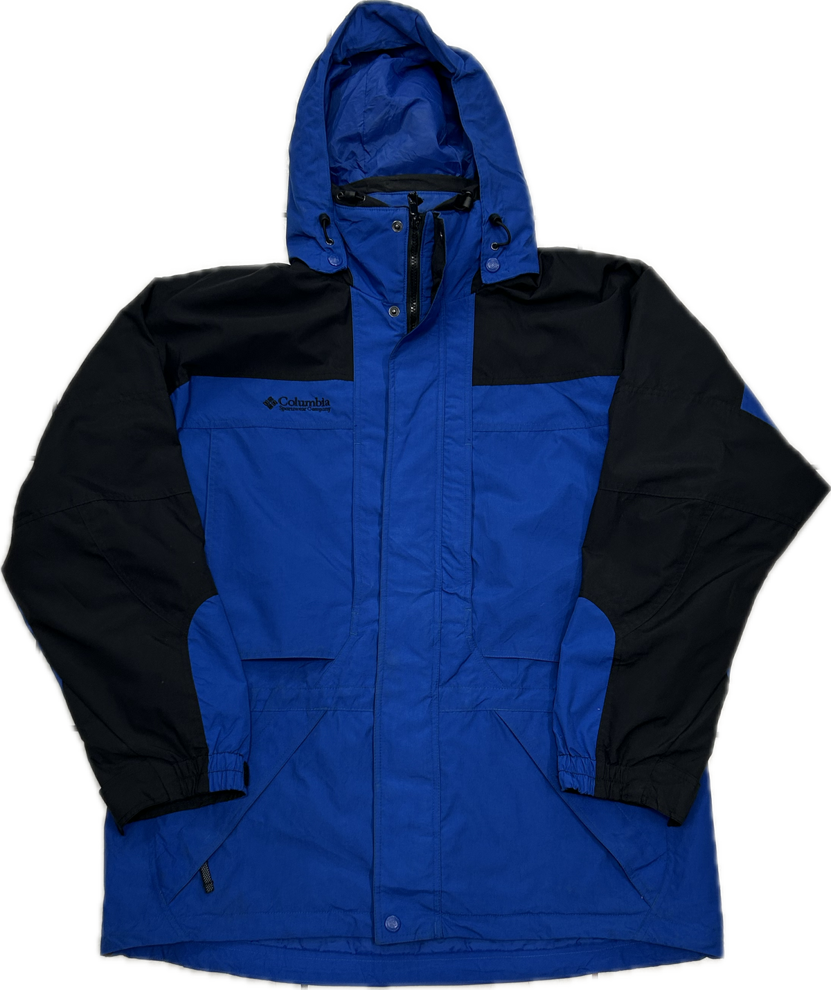 Columbia 00's Blue and Black Waterproof Windbreaker