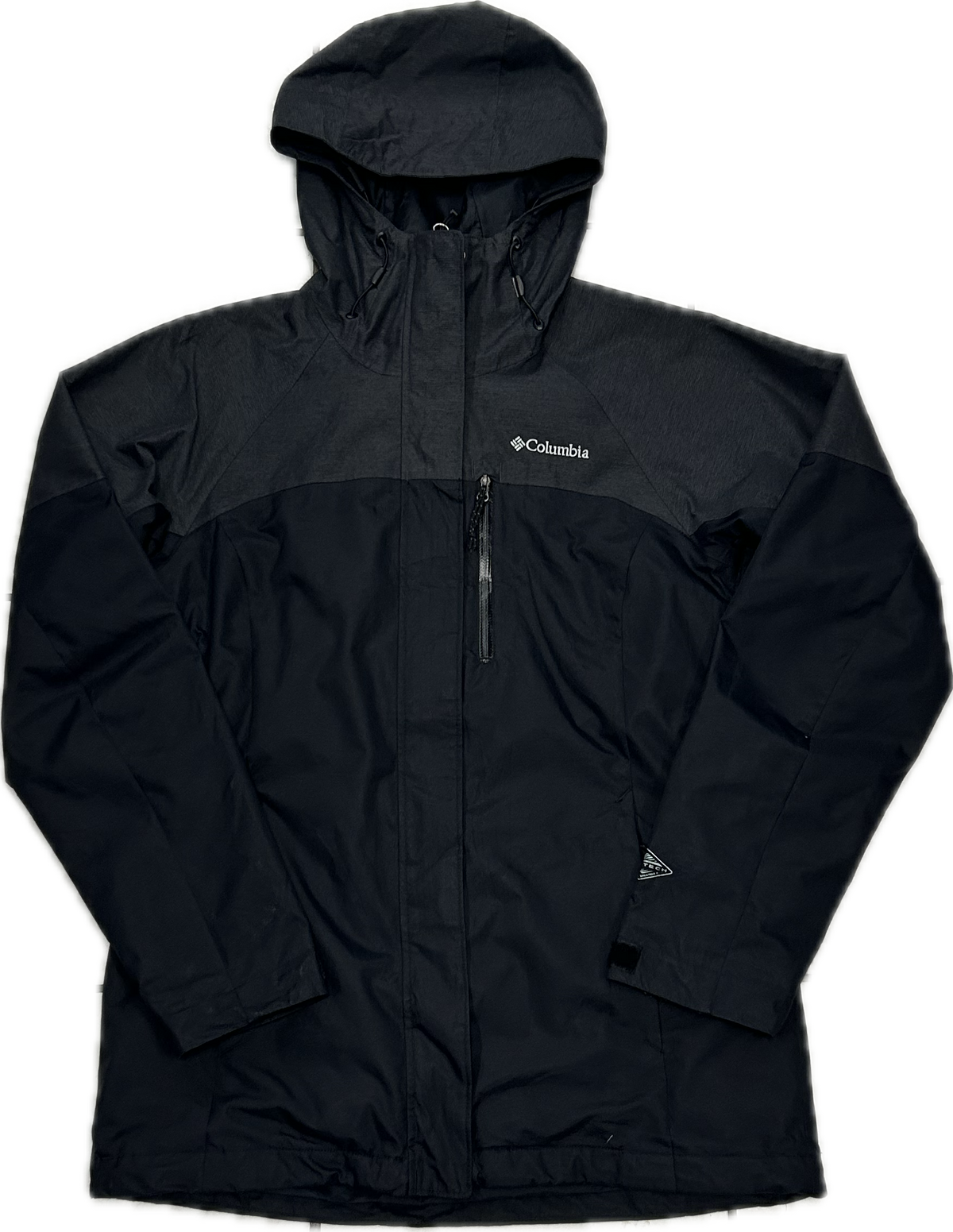 Columbia Dark Grey and Black Waterproof Windbreaker