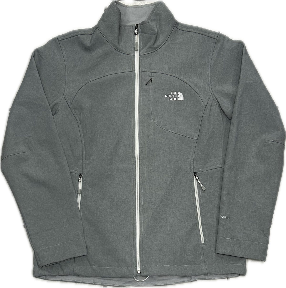 TheNorthFace Grey WindWall Jacket with Fluffy Interior